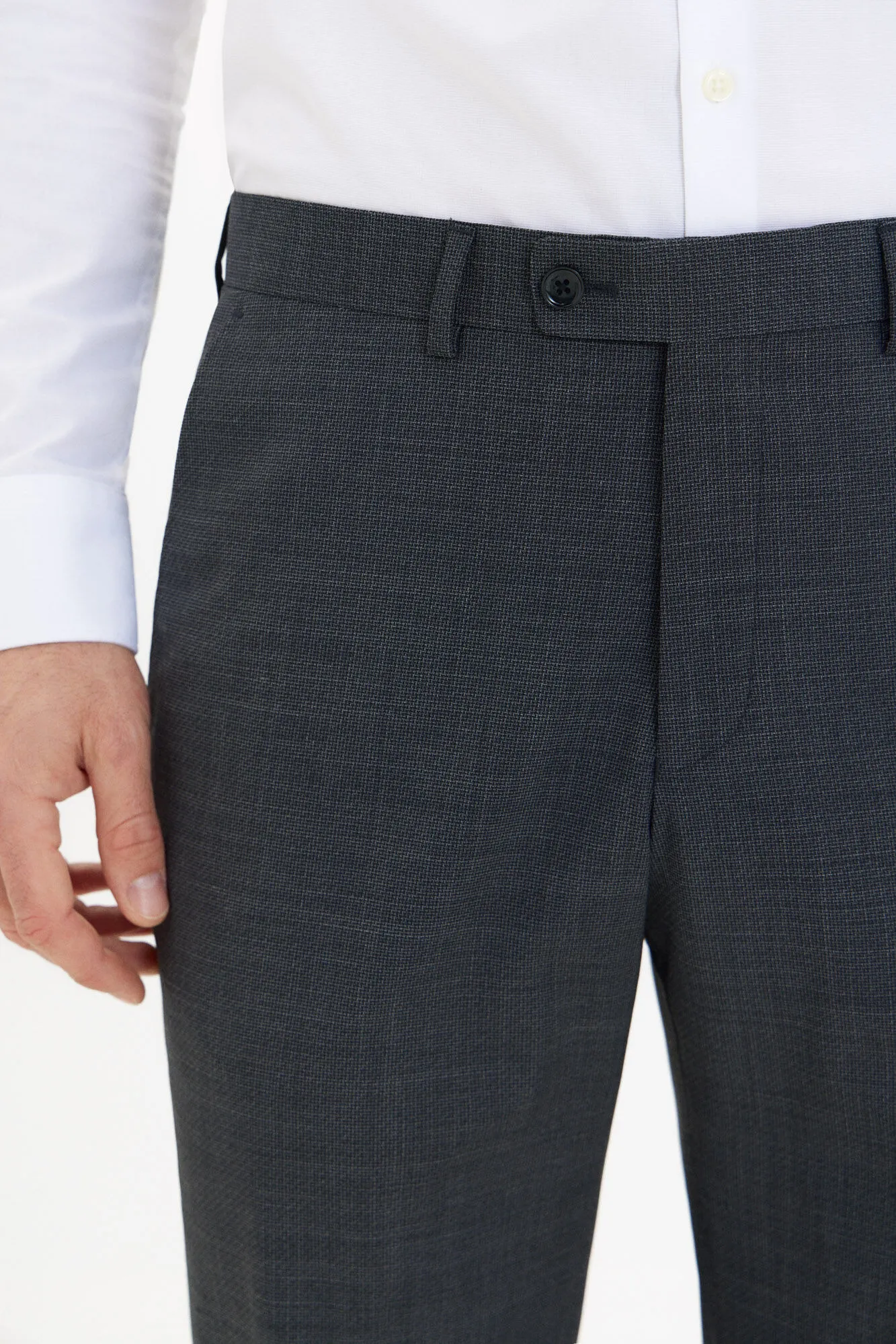 Grey slim fit trousers