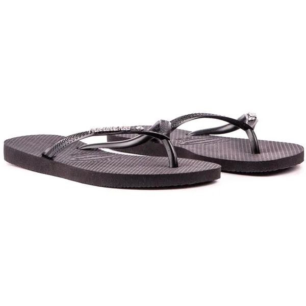 Havaianas Slim Metal Logo And Crystal Sandals