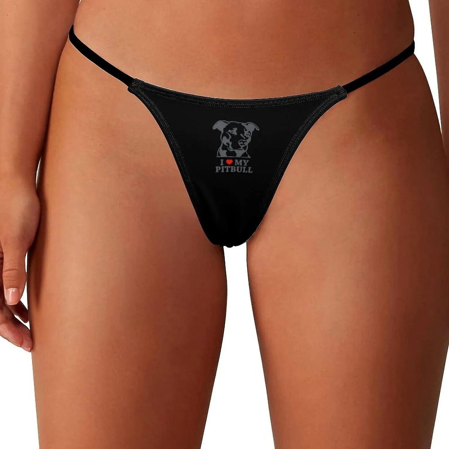 I Love My Pitbull G-String Thongs Women's T-Back Underwear PantyGT-95