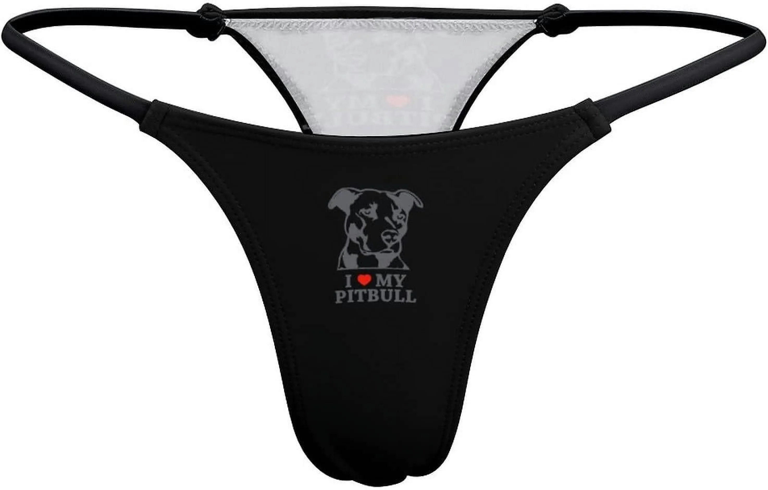 I Love My Pitbull G-String Thongs Women's T-Back Underwear PantyGT-95