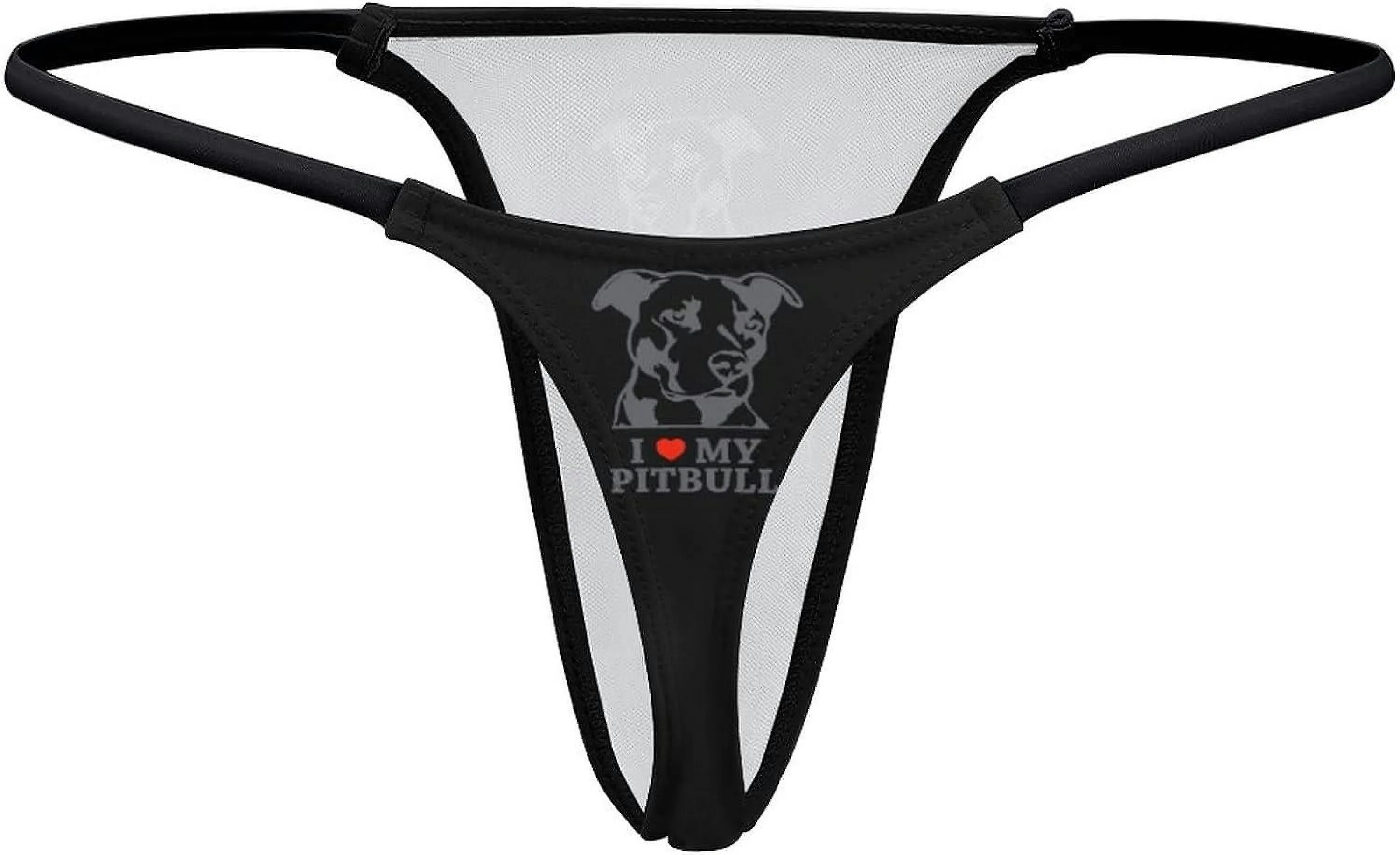 I Love My Pitbull G-String Thongs Women's T-Back Underwear PantyGT-95