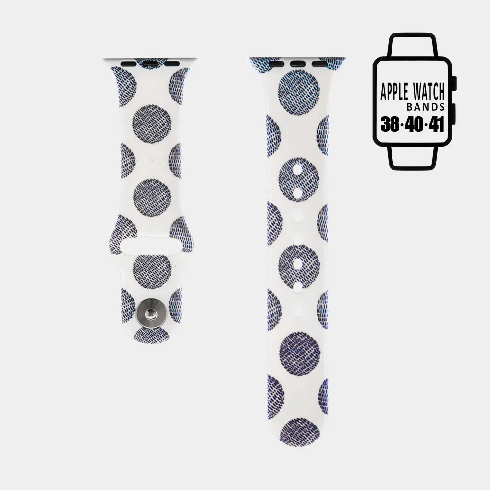 iLLASPARKZ Polka Dot Patterned Apple Watch Silicone Band