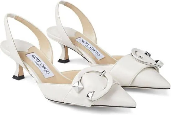 Jimmy Choo Moni 50 sling-back sandals Neutrals