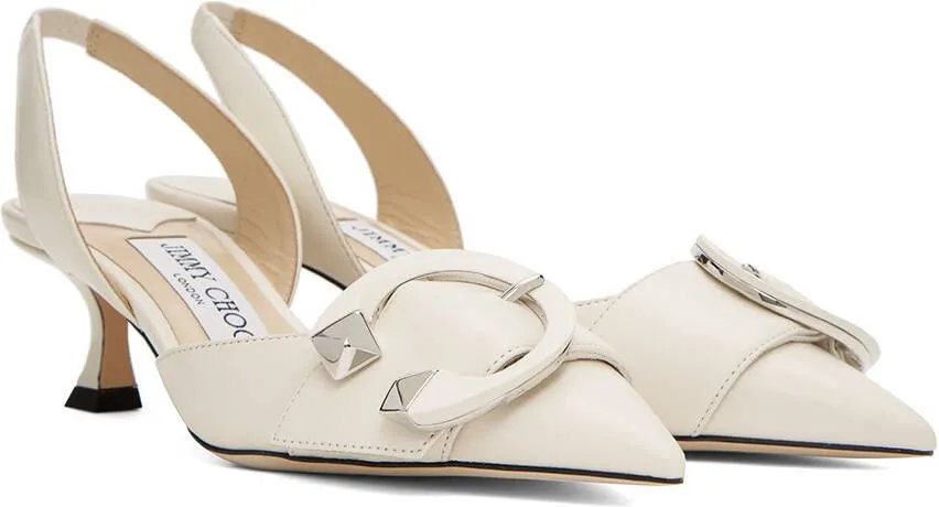 Jimmy Choo Moni 50 sling-back sandals Neutrals