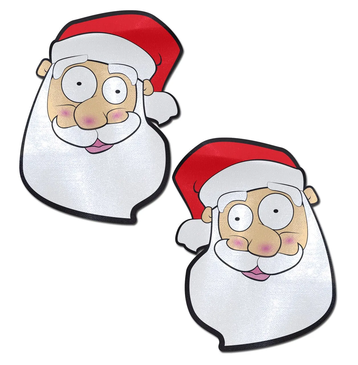 Jolly Saint Nick Santa Head Nipple Pasties