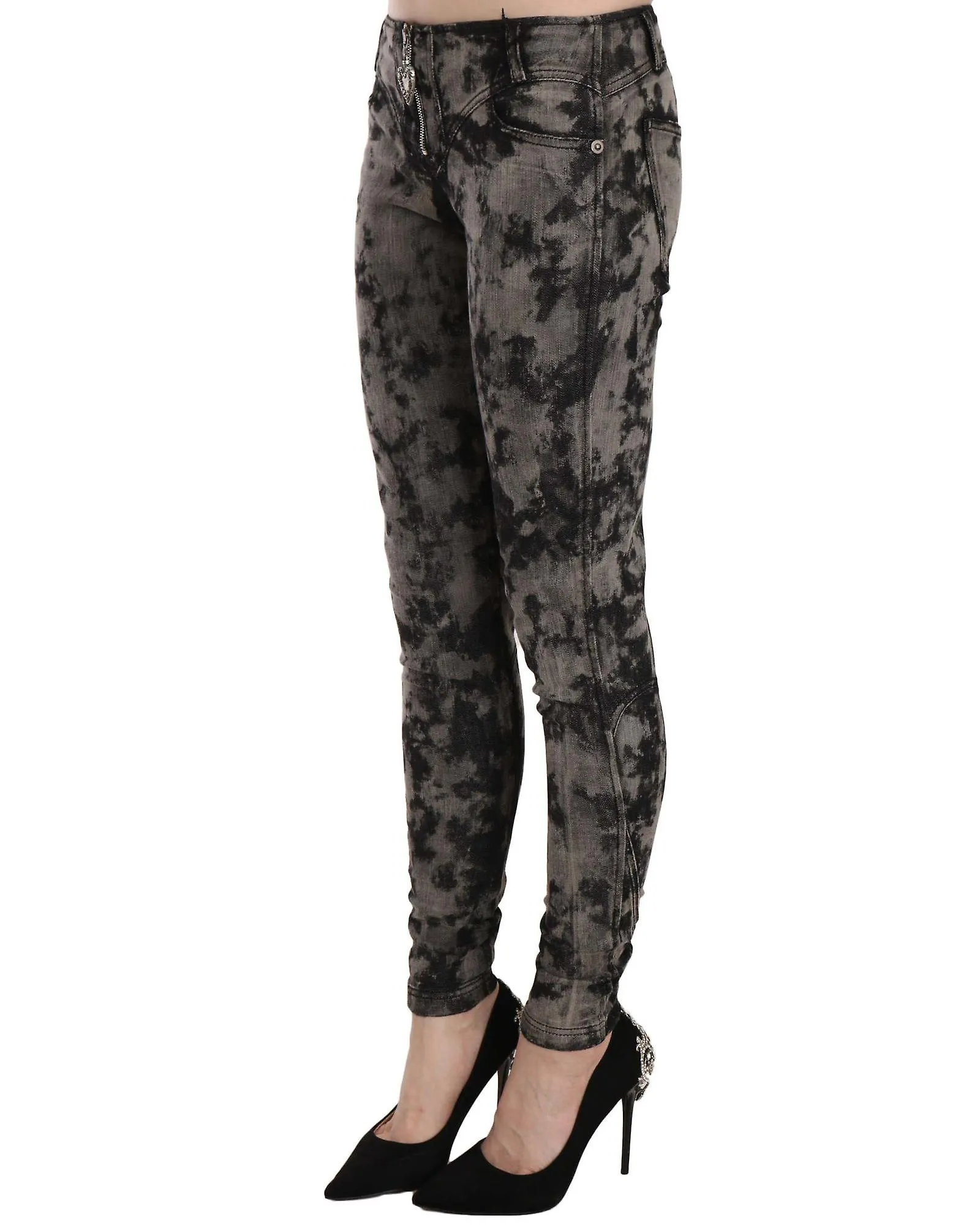 Just Cavalli Faded Low Waist Skinny Denim Trousers