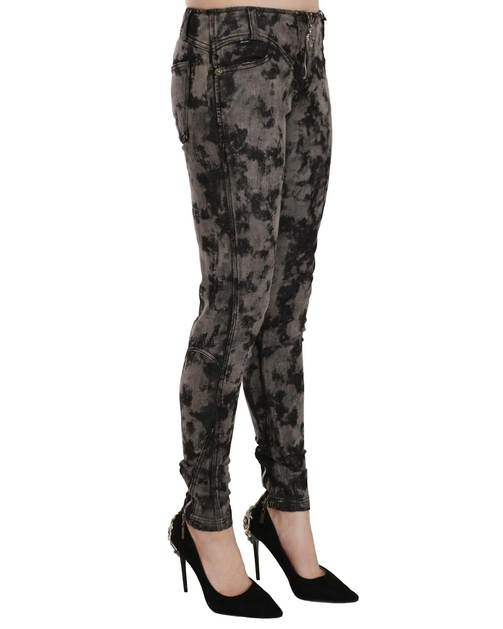 Just Cavalli Faded Low Waist Skinny Denim Trousers