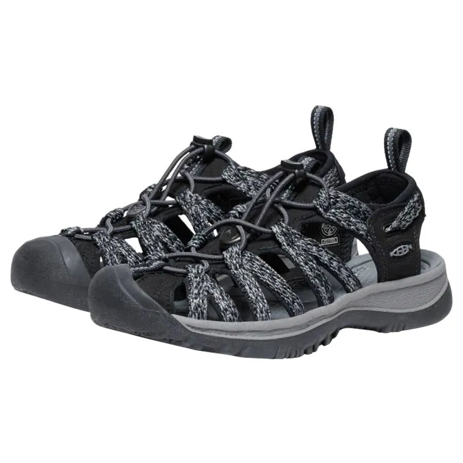 KEEN Outdoor Women's Whisper Sandals - Black/Steel Grey