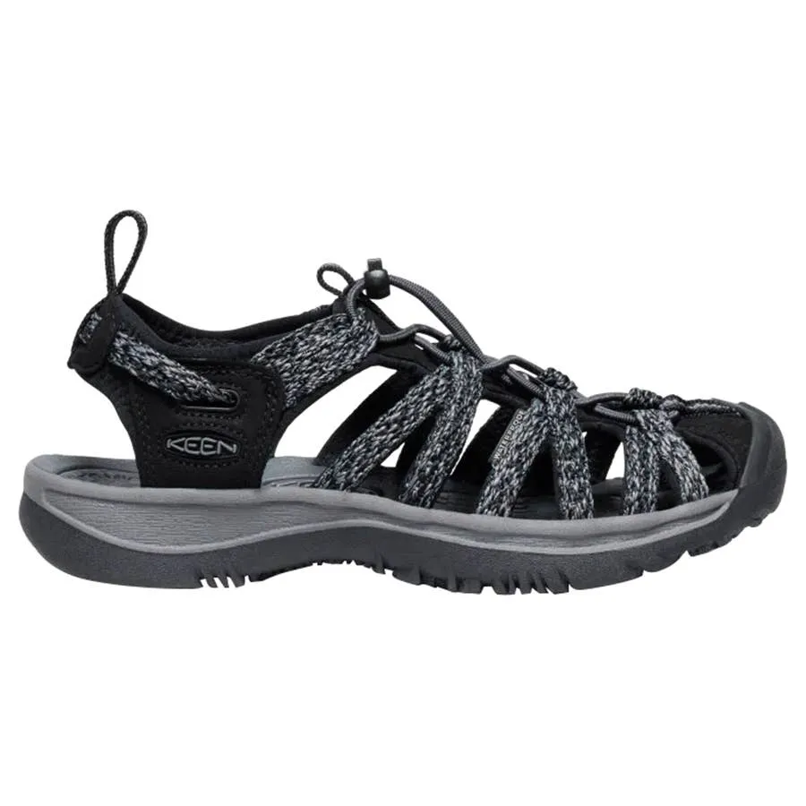 KEEN Outdoor Women's Whisper Sandals - Black/Steel Grey