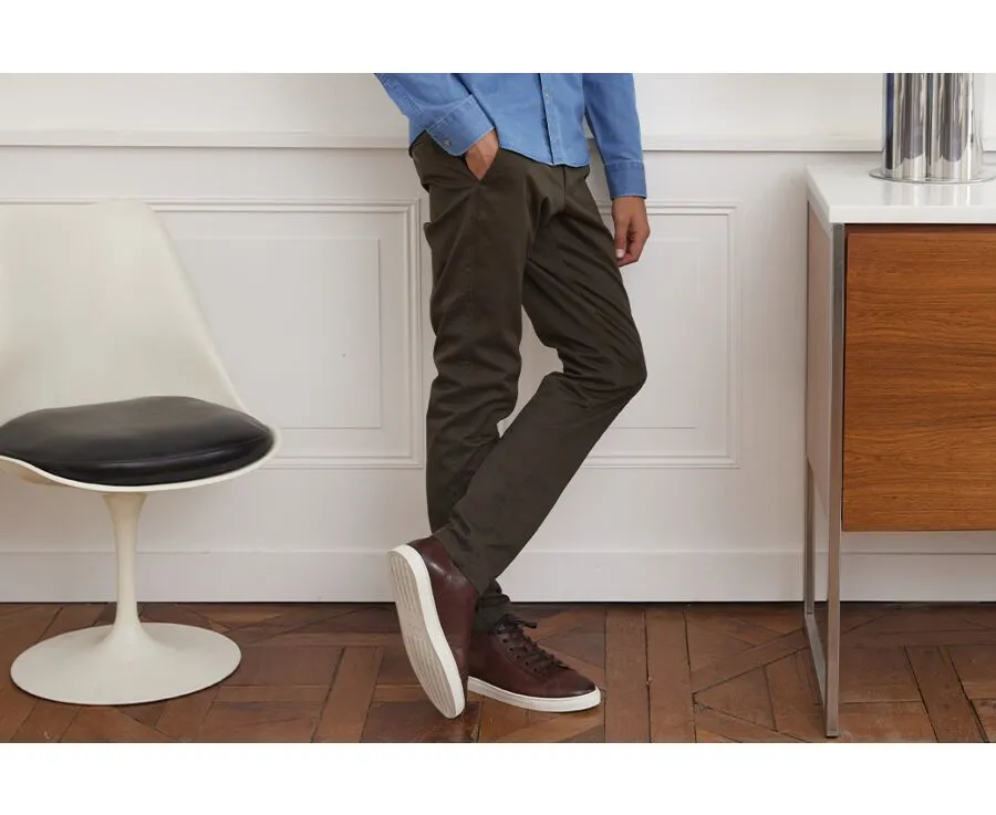 Khaki Chino trousers for men - NIGEL II