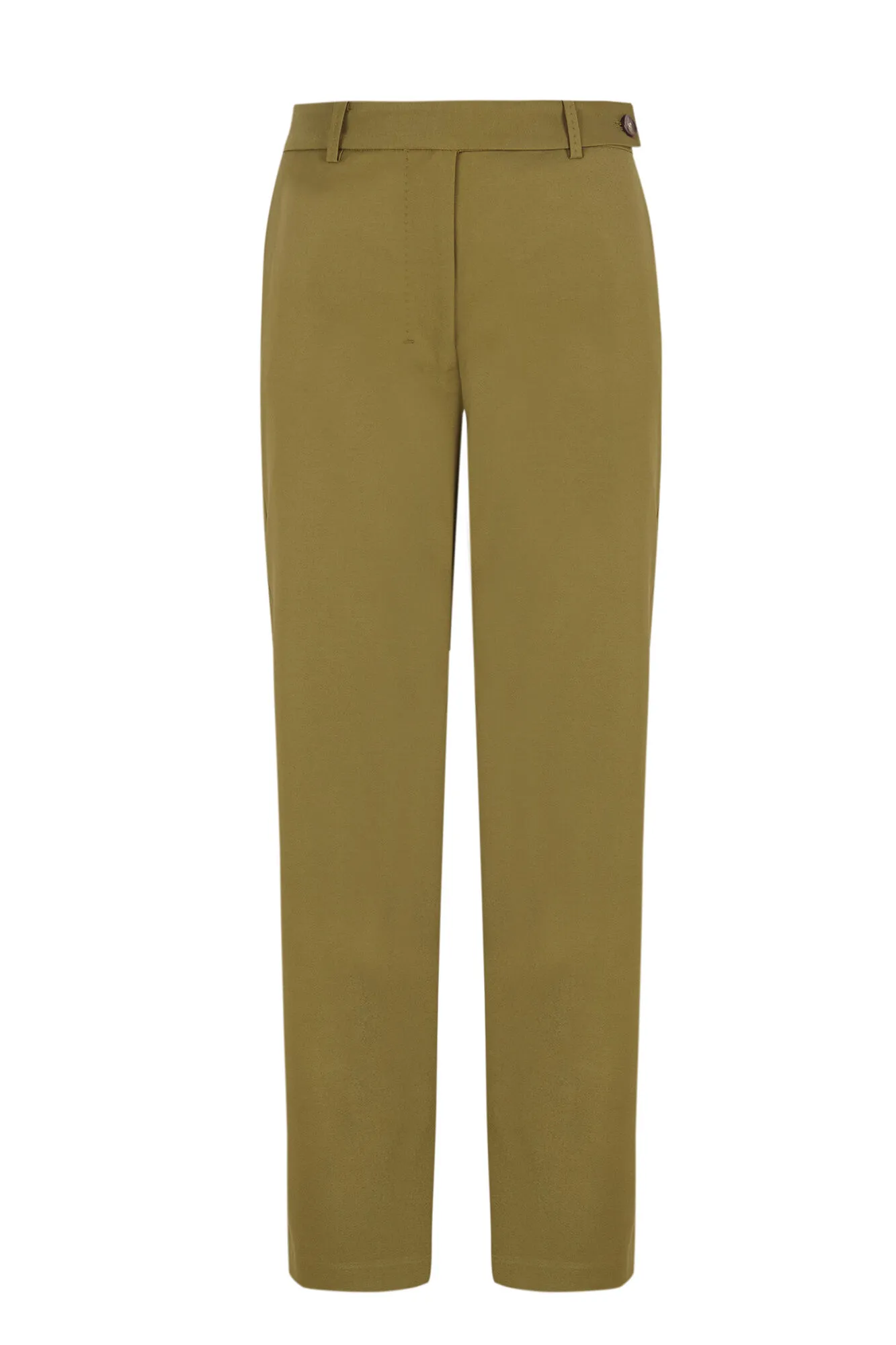 Khaki trousers with dart