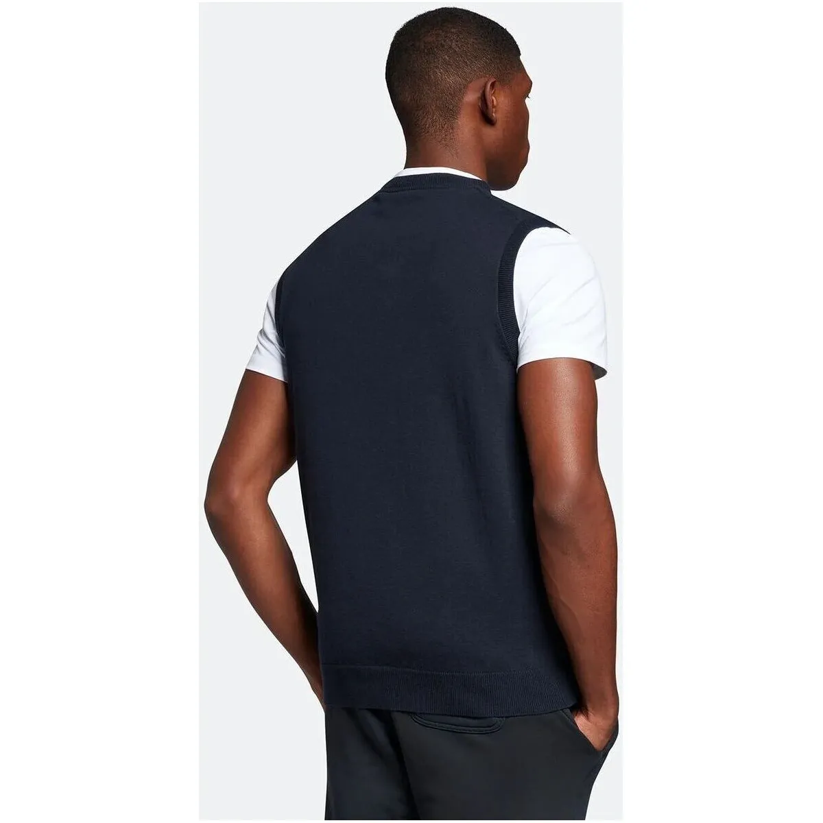 KN1819V CREW NECK VEST-Z271 DARK NAVY