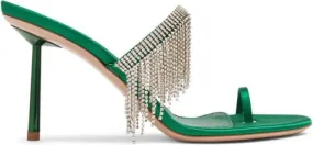 Le Silla Jewels 80mm crystal-embellished sandals Green