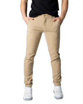 Levi`s Cotton Blend Trousers with Zip and Button Fastening