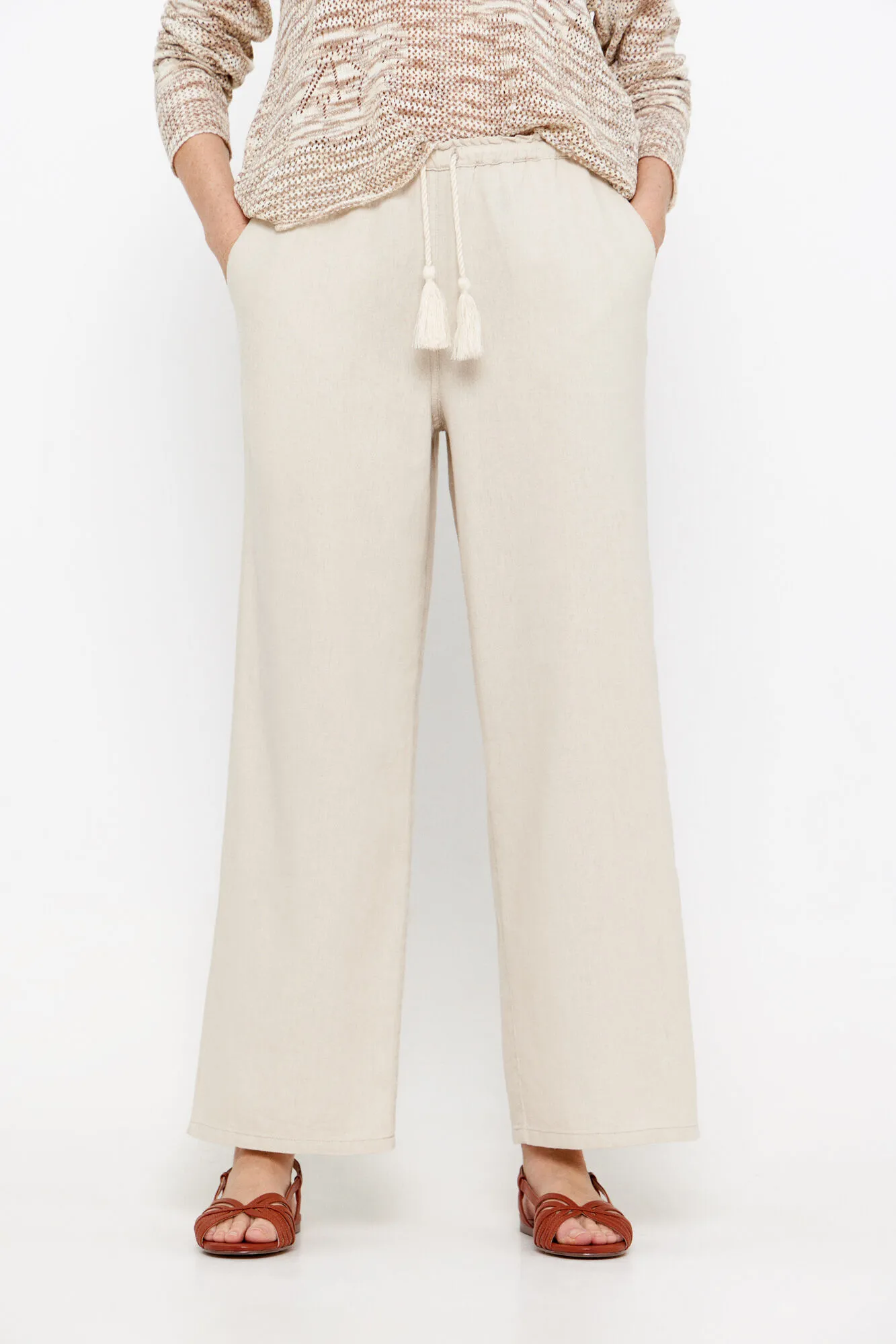 Linen pyjama trousers