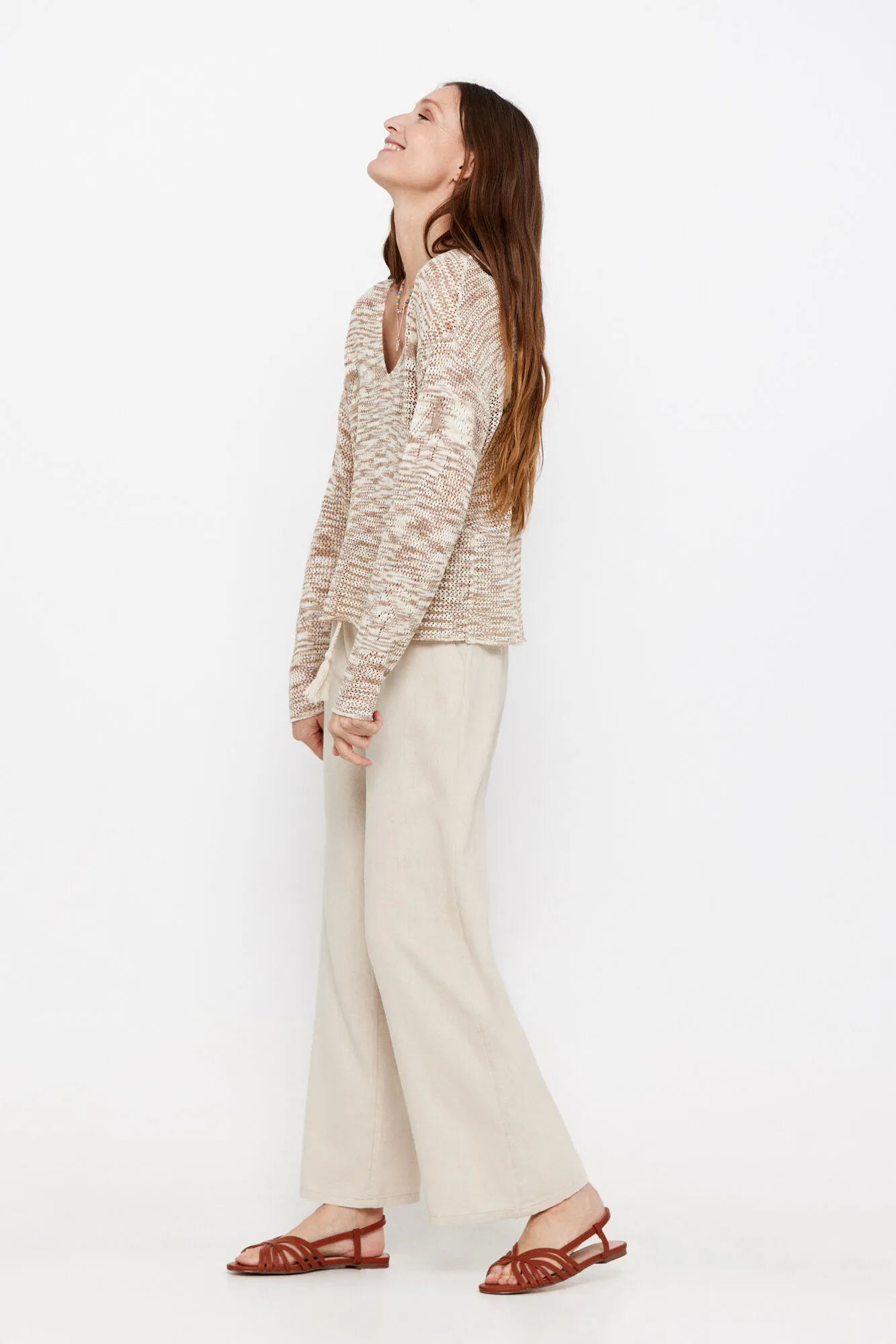 Linen pyjama trousers