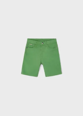 Mayoral Basic 5 pockets twill shorts for boy - Green