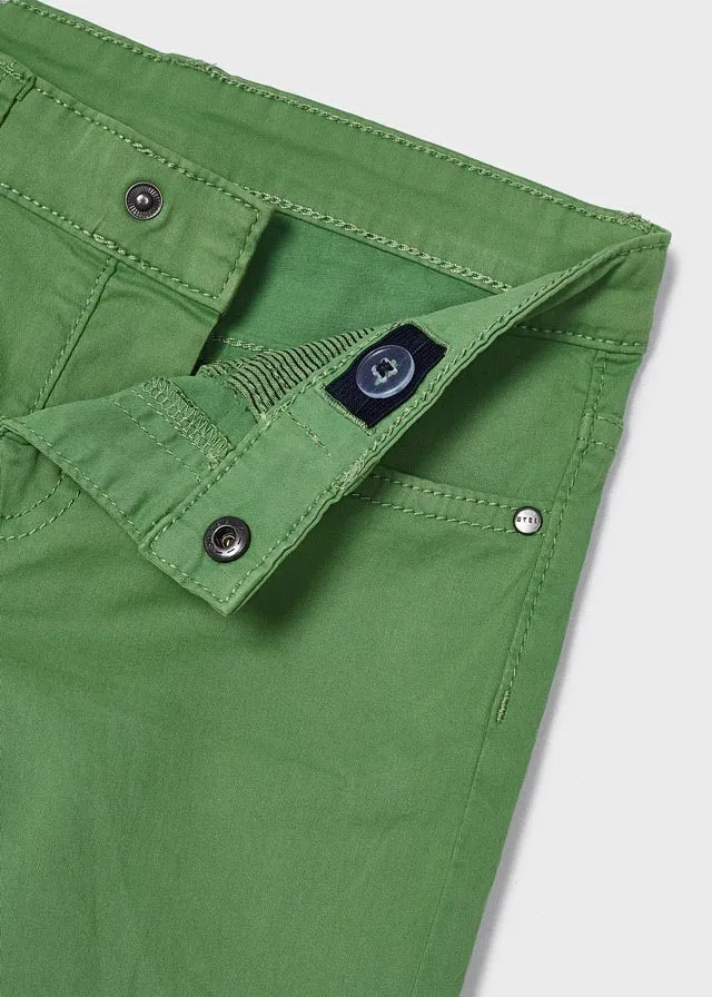 Mayoral Basic 5 pockets twill shorts for boy - Green