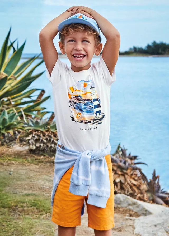 Mayoral Basic 5 pockets twill shorts for boy - Mango