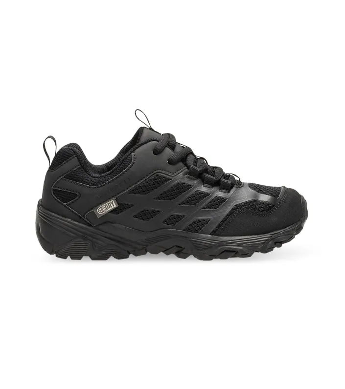 merrell moab fst low waterproof (gs) kids black black