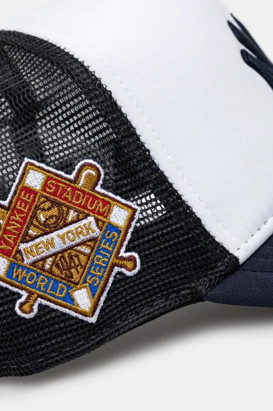 New Era baseball cap WORLD SERIES TRUCKER NEW YORK YANKEES navy blue color with an application 60565409