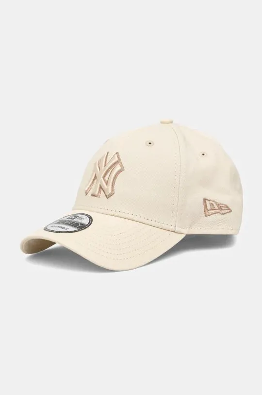 New Era cotton baseball cap TEAM OUTLINE 9FORTY® beige color with an application 60565114