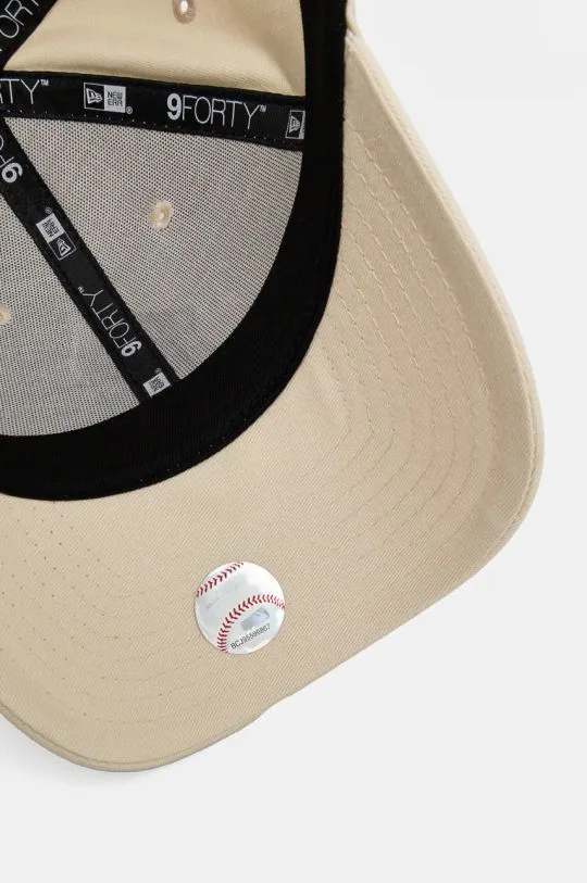 New Era cotton baseball cap TEAM OUTLINE 9FORTY® beige color with an application 60565114