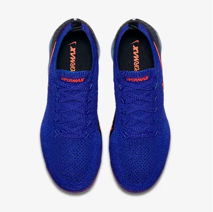 Nike Air Vapormax Flyknit 2 Blue Black Orange Shoes Sneakers Men Sale Size US 7, 8, 8.5, 9, 10, 11