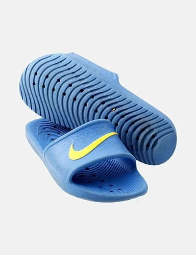 Nike Chancleta azul logo