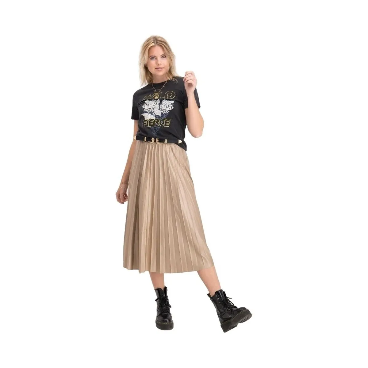 Nitban Midi Skirt - Sand Shell