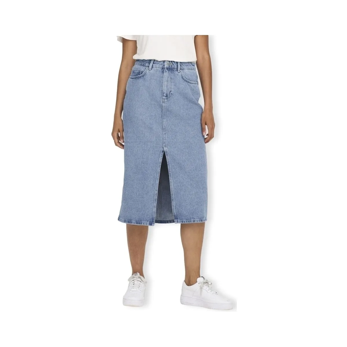 Noos Bianca Midi Skirt - Light Blue Denim