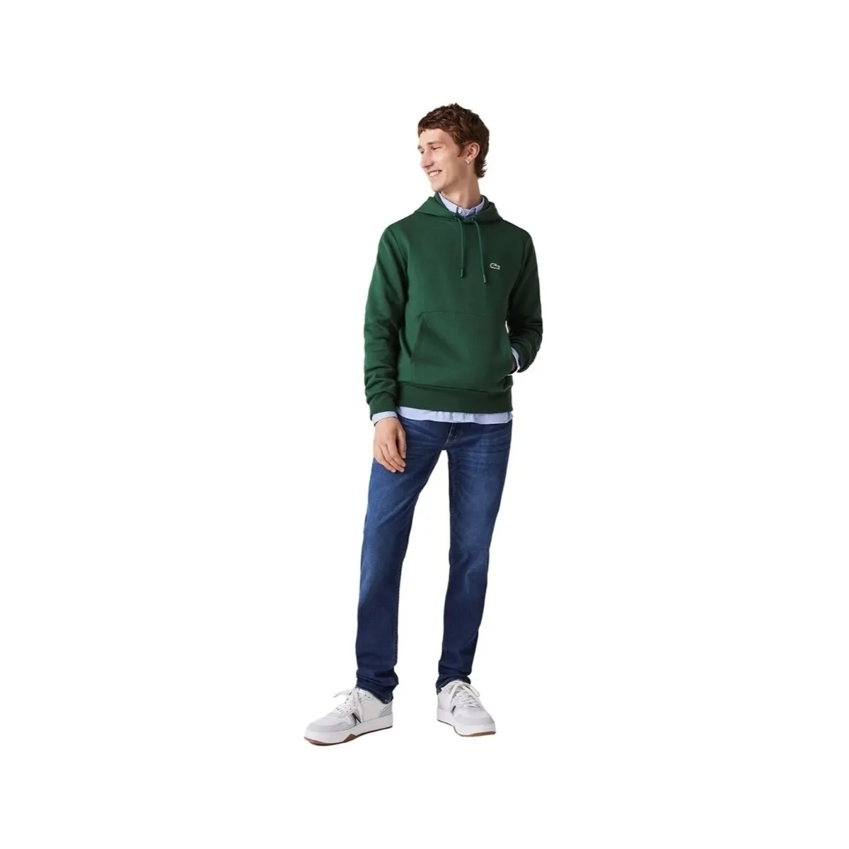 Organic Brushed Cotton Hoodie - Vert