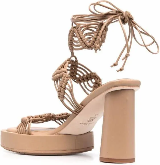 Paloma Barceló Franzi strappy 110mm sandals Brown