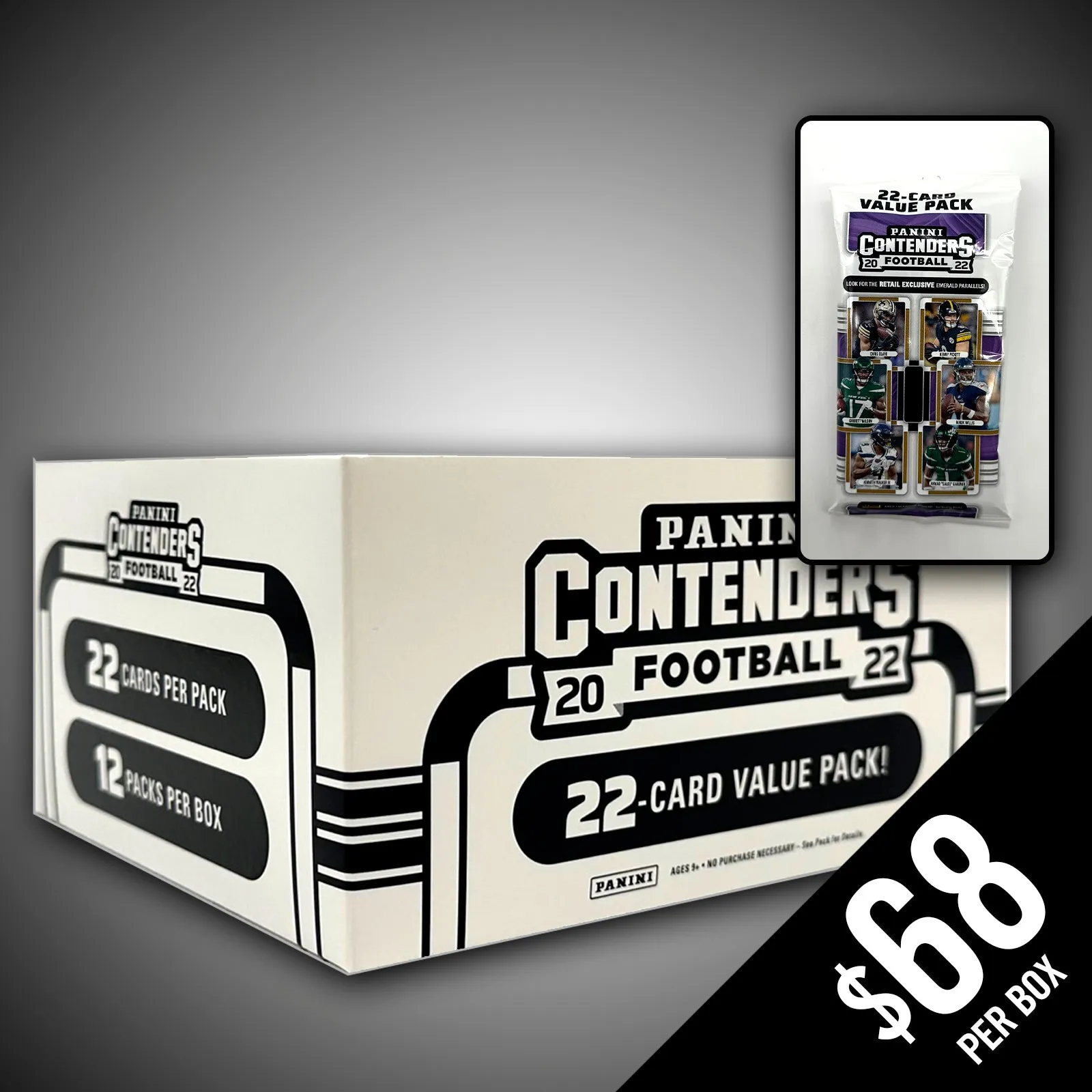 PANINI: 2022 Contenders Football- Fat pack Box (Value Pack)