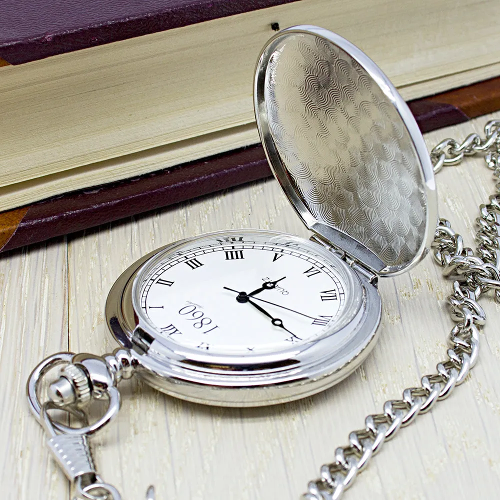 Personalised Groomsman Emblem Pocket Watch