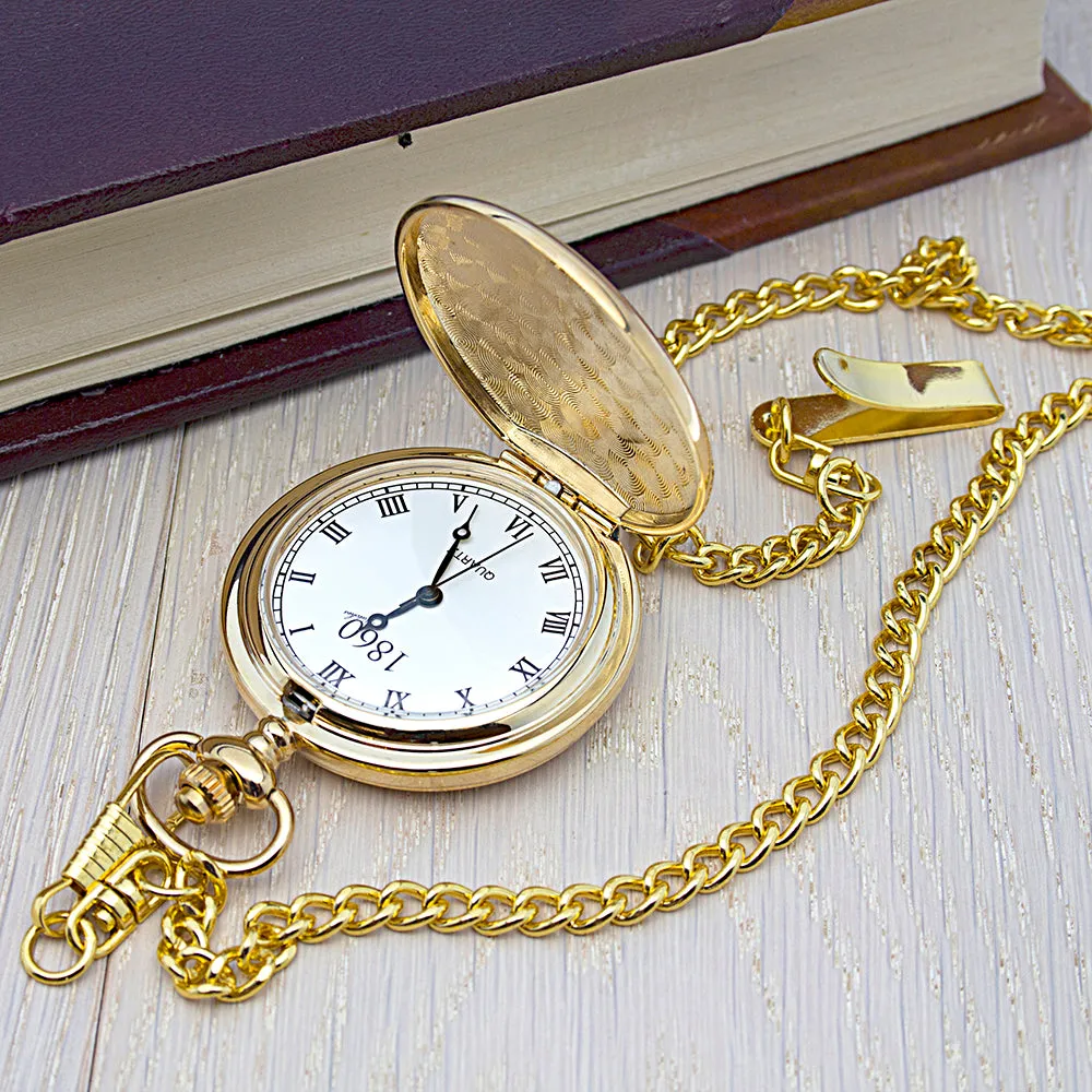 Personalised Groomsman Emblem Pocket Watch