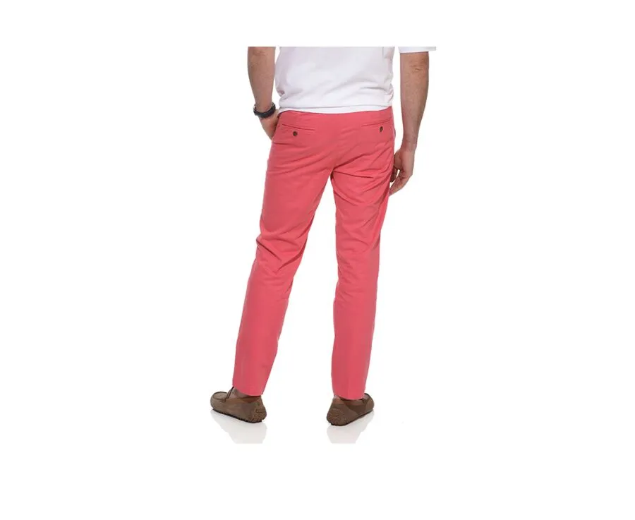 Pink Raspberry Chino trousers for men - JERRY