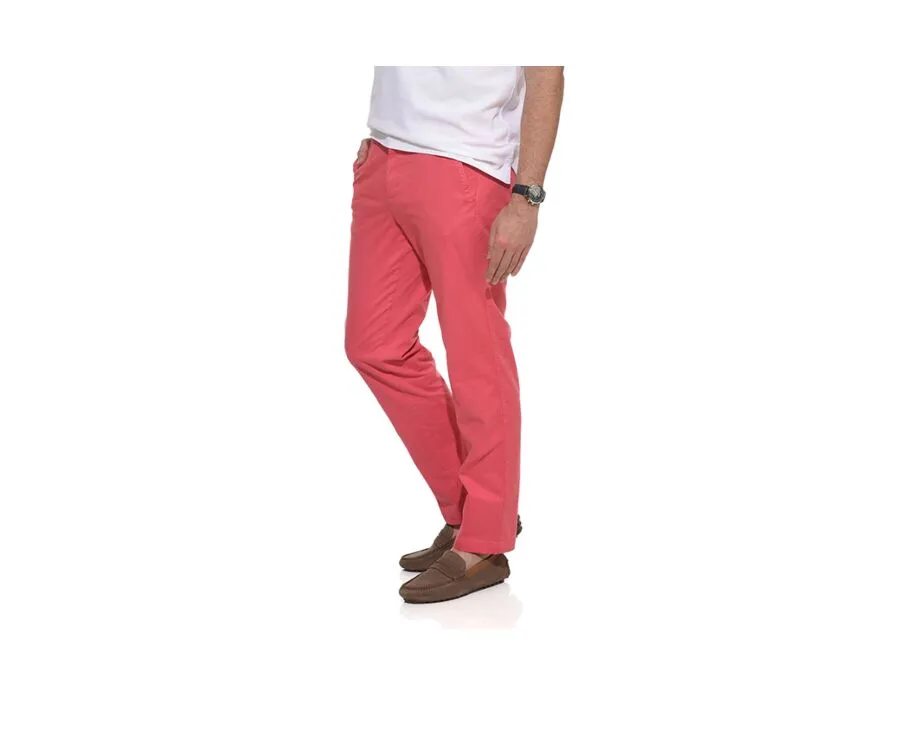 Pink Raspberry Chino trousers for men - JERRY