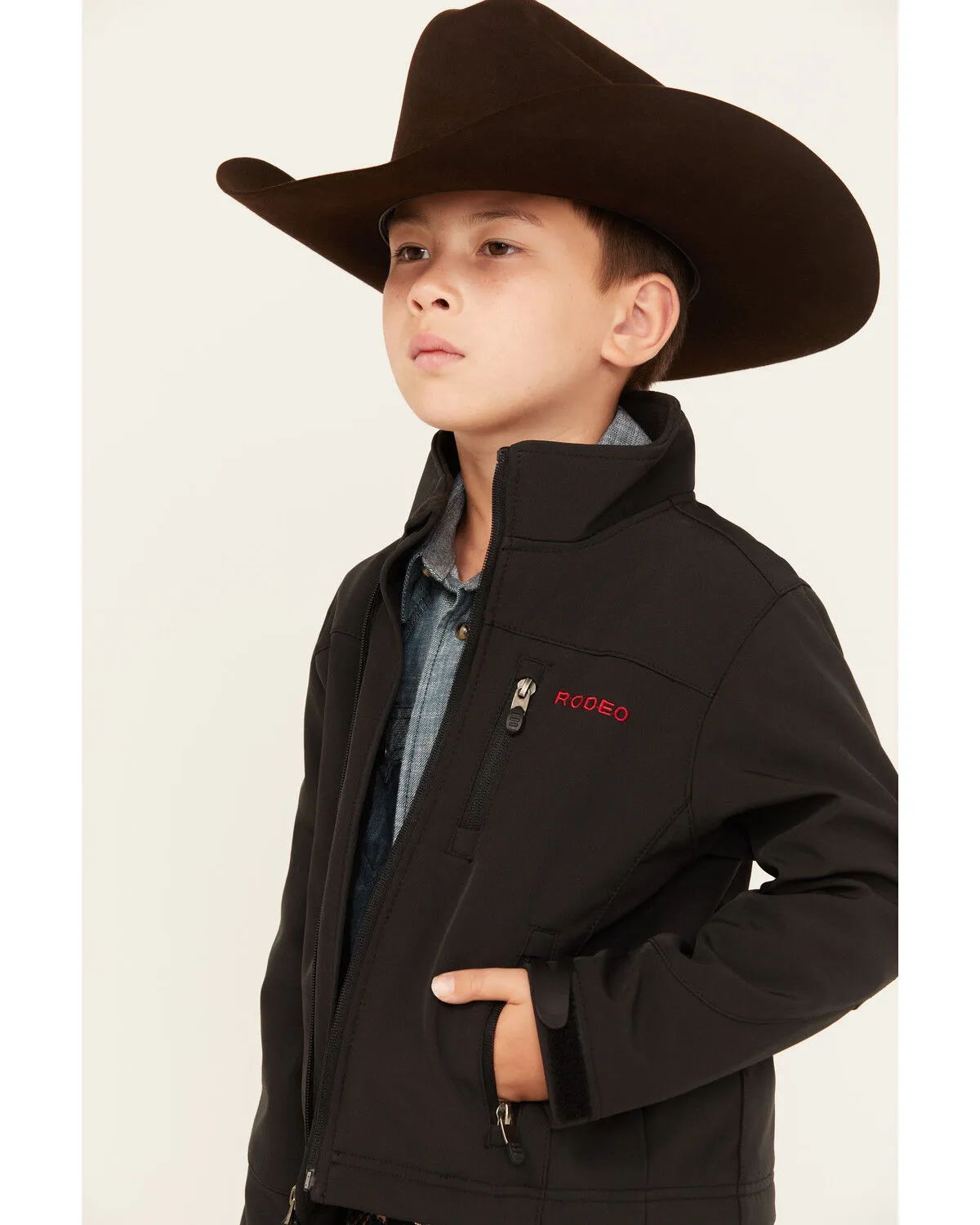 Product Name:  Rodeo Clothing Boys' USA Flag Waterproof Softshell Jacket