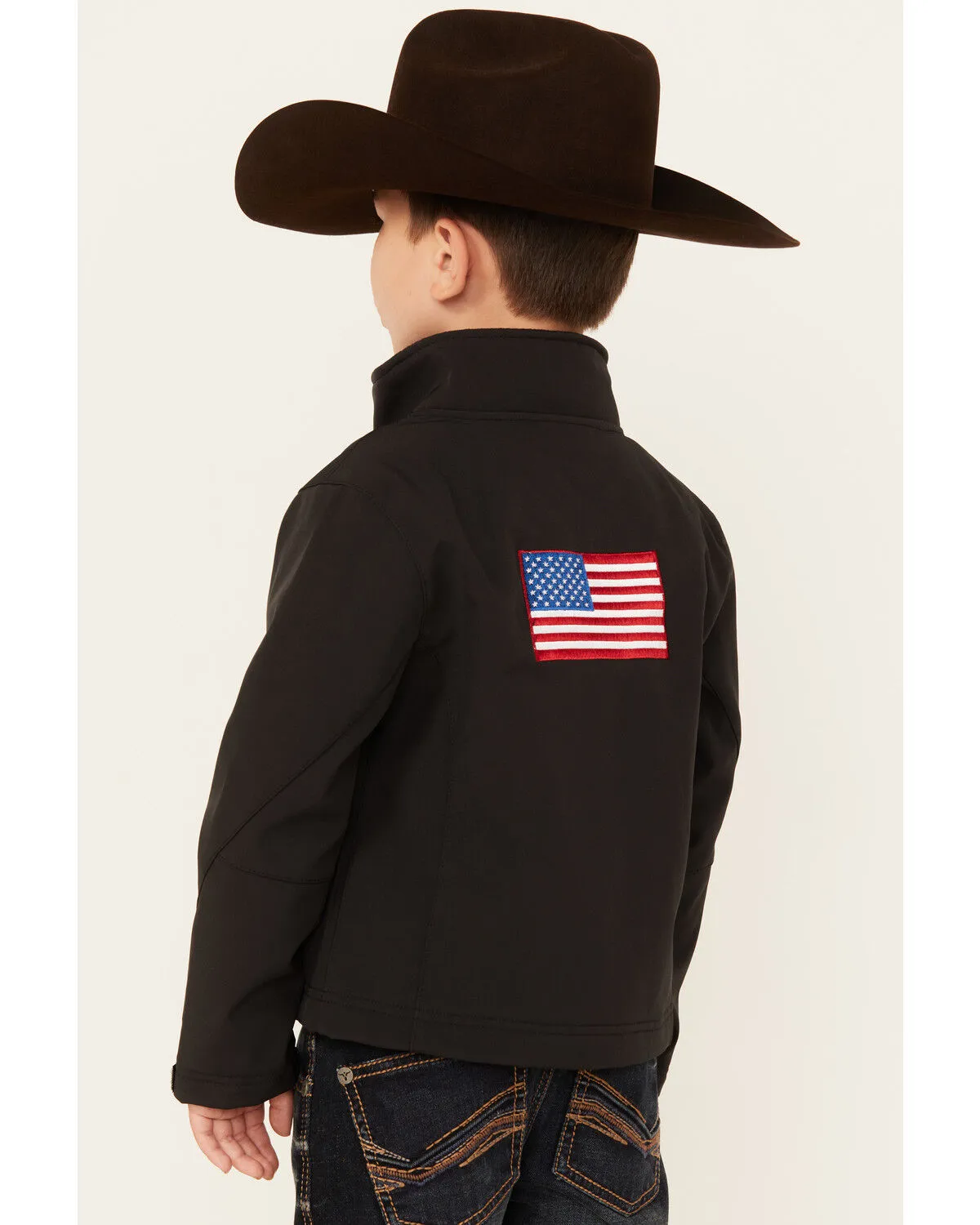 Product Name:  Rodeo Clothing Boys' USA Flag Waterproof Softshell Jacket