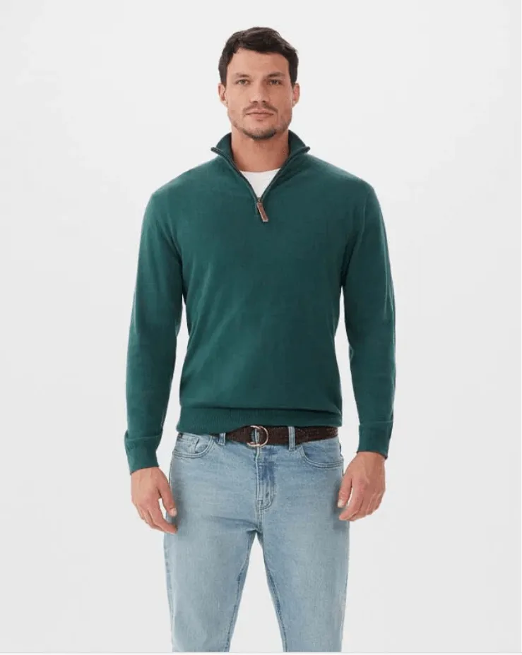 R.M. Williams Ernest Cotton Cashmere 1/4 Zip -  at CCW Clothing