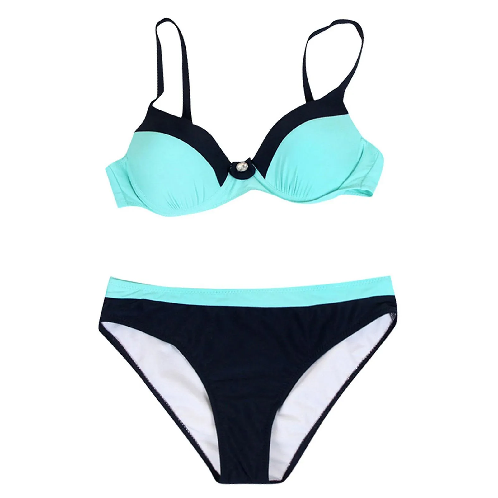 Sexy Women Bikini Push-Up Bra Printing Two-Piece Swimwear Swimsuit Beachwear Set