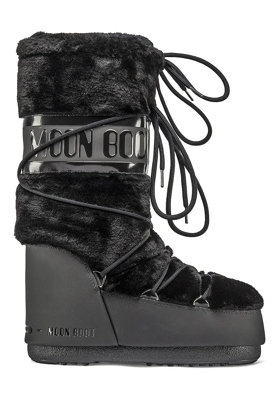 shoes Tecnica Moon Boot Classic Faux Fur - Black - women´s