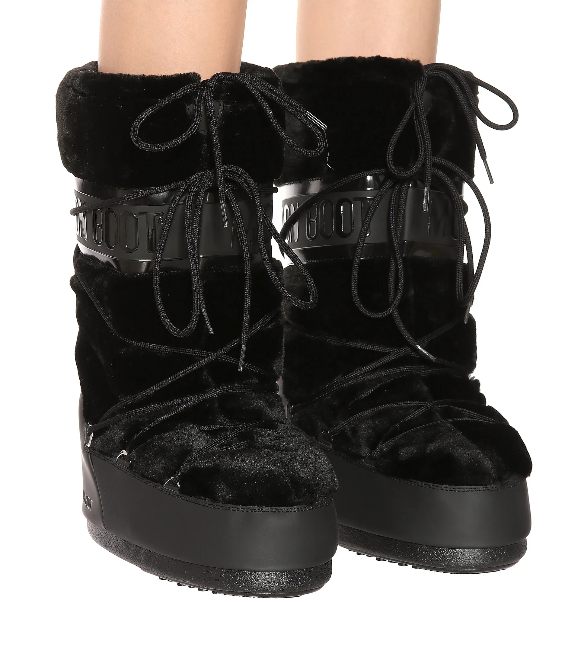 shoes Tecnica Moon Boot Classic Faux Fur - Black - women´s