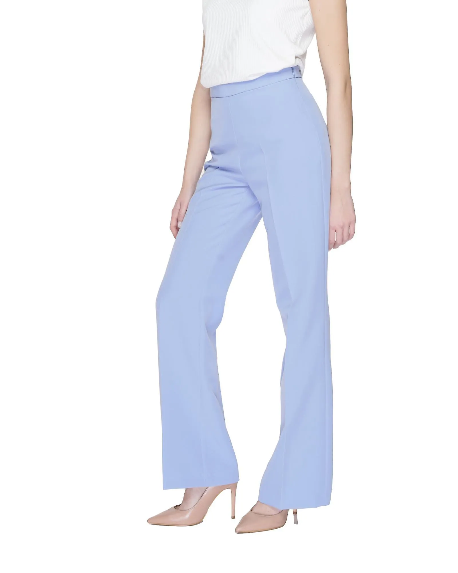 Silence Plain Trousers with Zip Fastening