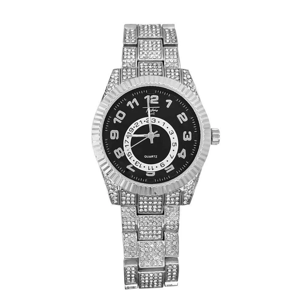 Sky Sport Iced Out Bling Hip Hop Watch