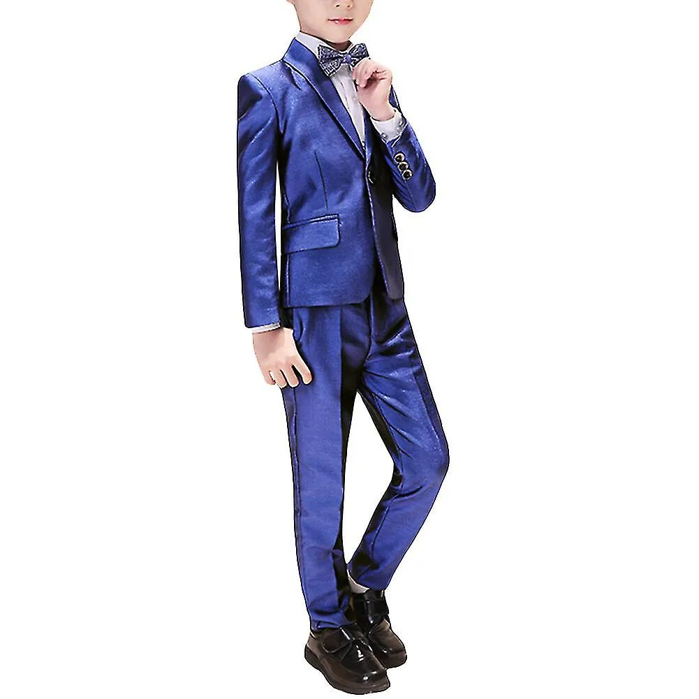 Sliktaa Boys 5Pce Shiny Party Wear Wedding Suit