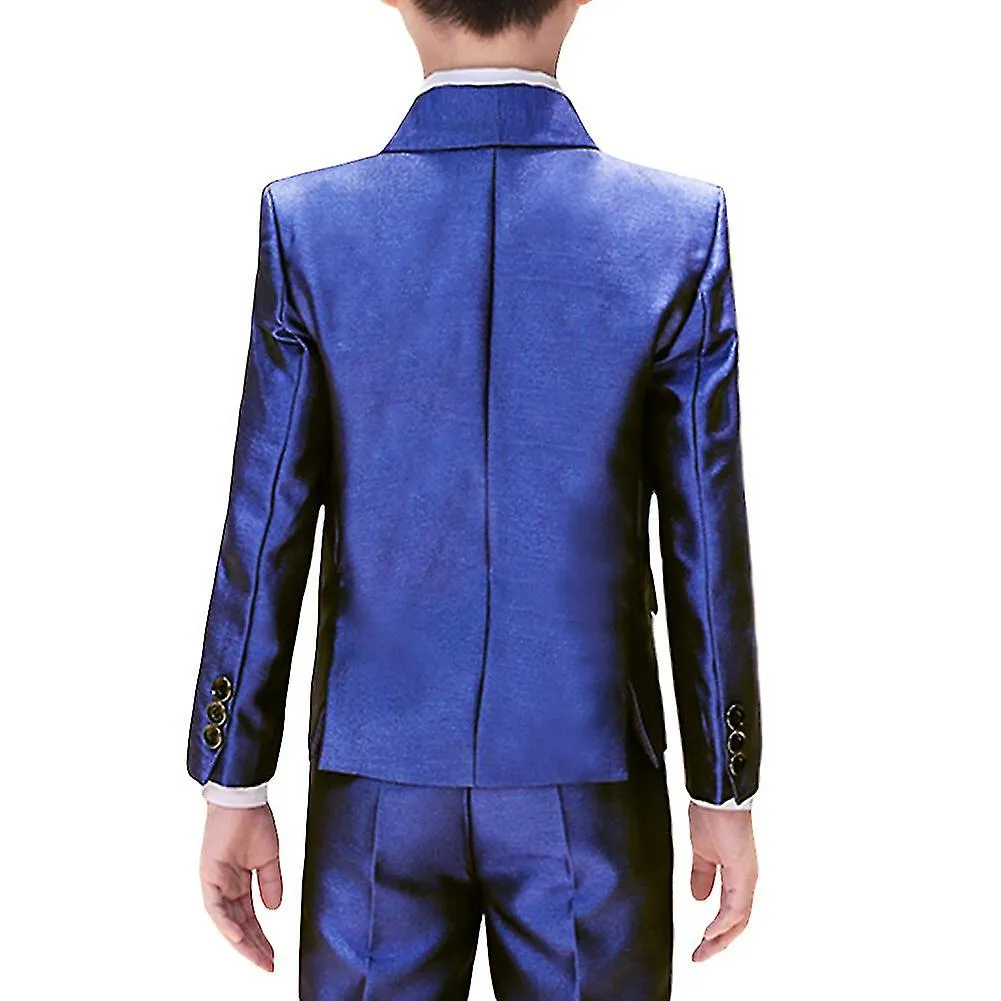 Sliktaa Boys 5Pce Shiny Party Wear Wedding Suit