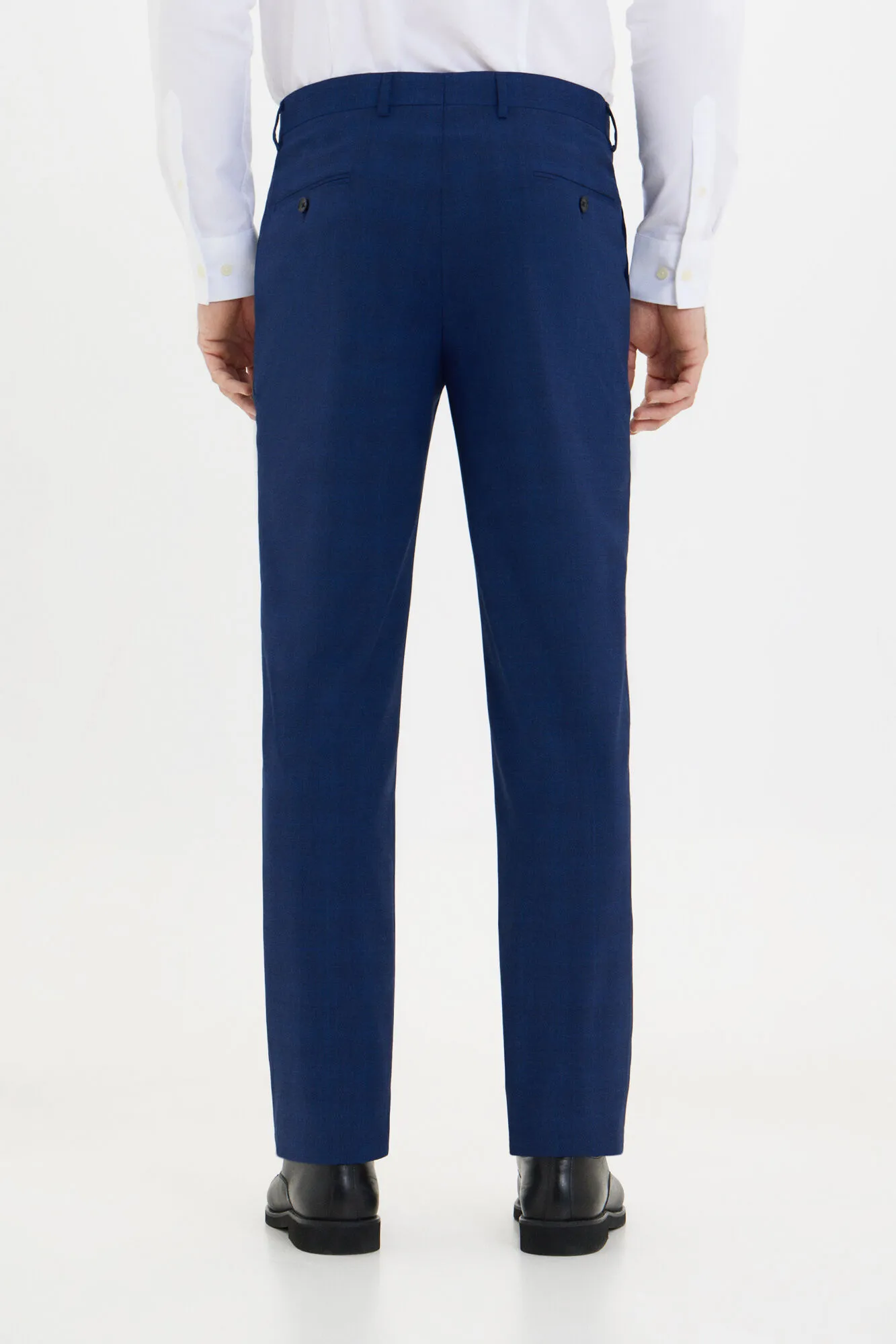 Slim fit checked trousers