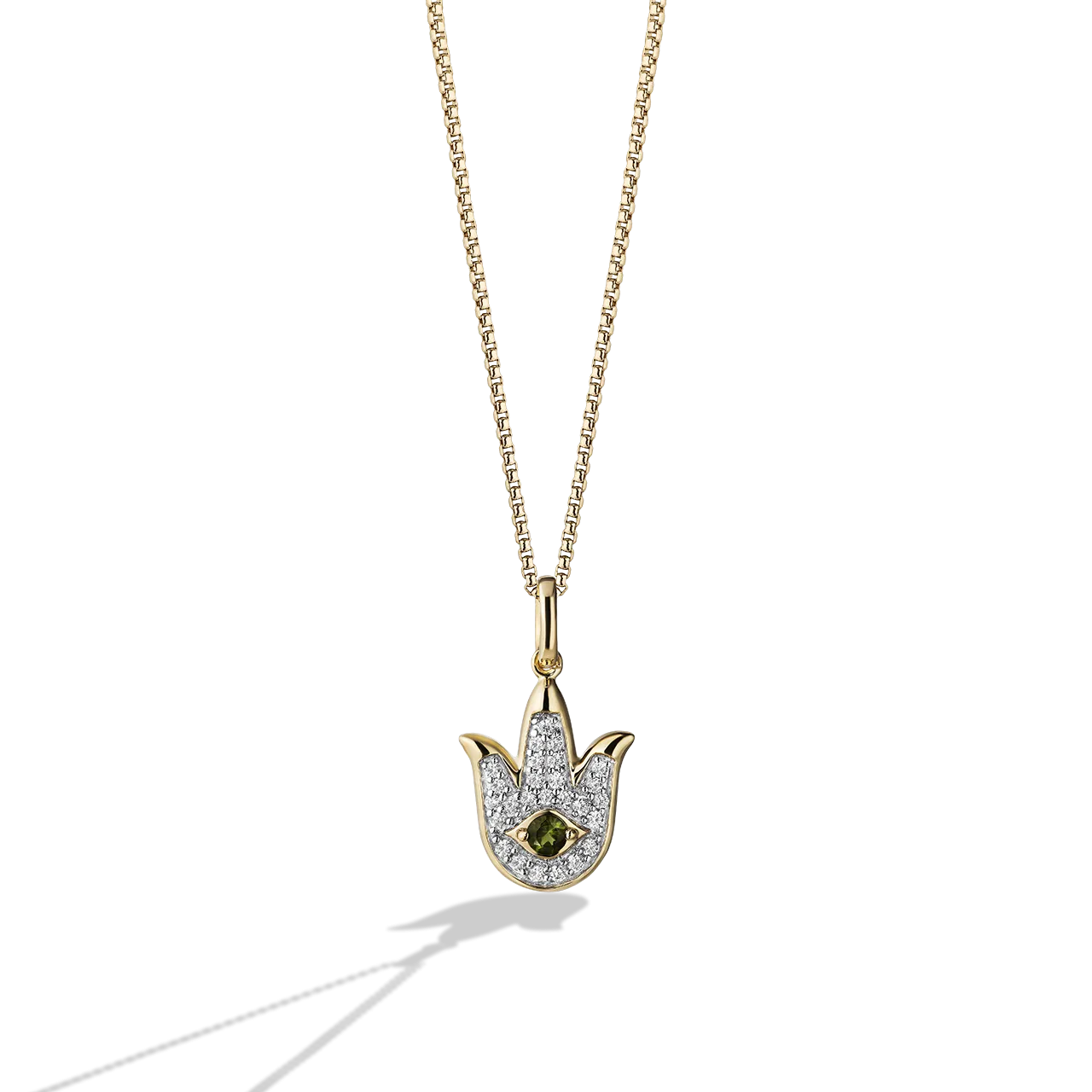 Star Wars Fine Jewelry GROGU WOMEN'S PENDANT 1/6 CT.TW. Diamonds and Green Tourmaline, 10K Yellow Gold